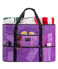 KABAQOO Mesh Beach Bag Extra Large Beach Bags with 9 Pockets & Zipper Waterproof Lightweight Beach Tote for Beach/Pool Trip